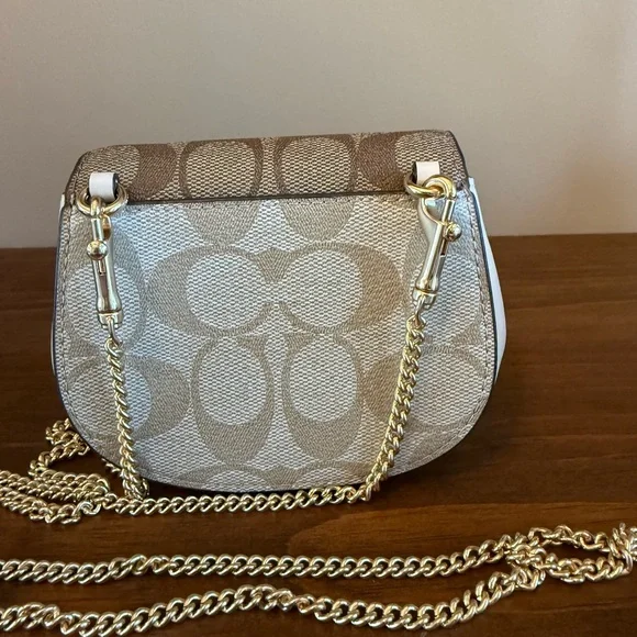 Coach Tan and Brown Coin Pouch - Picture 3 of 5